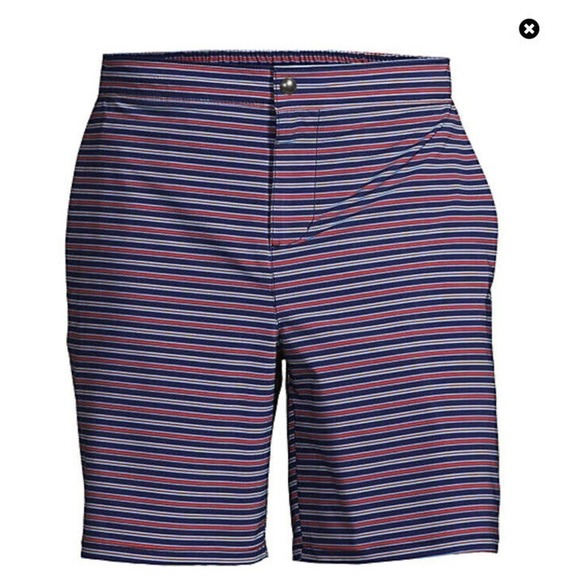 NWT Lands End 7" Sunset Swim Board Shorts Striped Size XL Lined Men’s - Picture 1 of 3